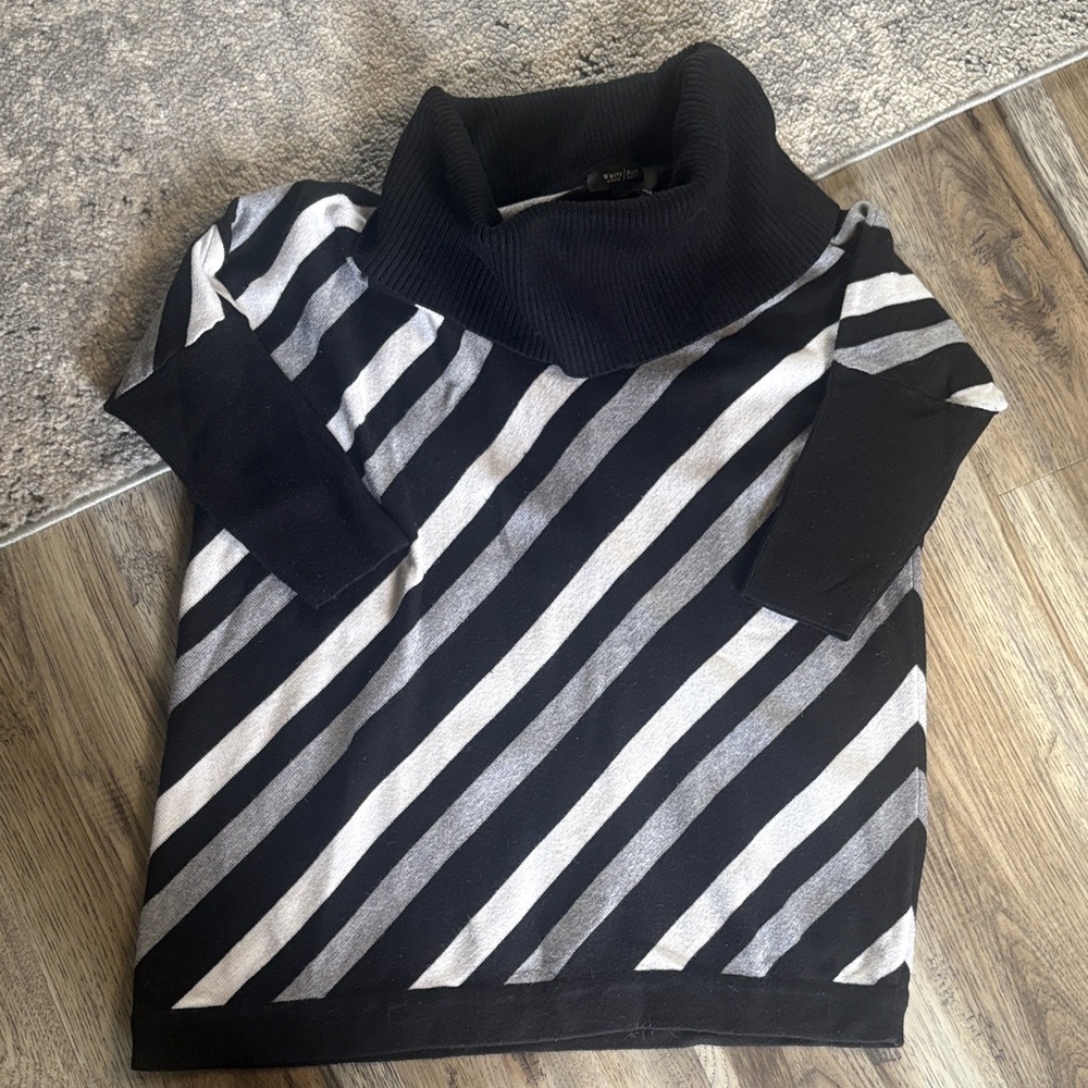 White House Black Market Black Turtleneck Sweater 🎄
